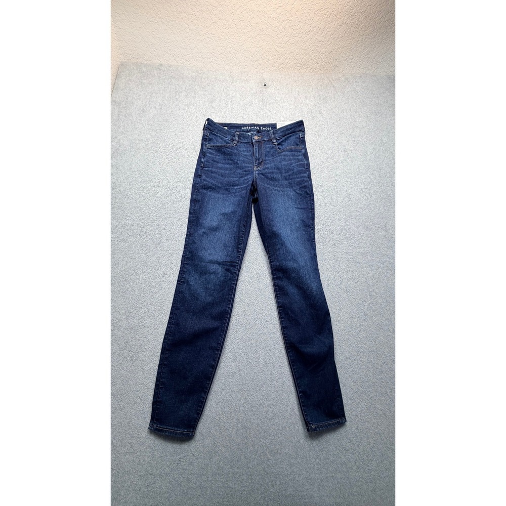 American Eagle Curvy High Rise Jegging Next Level Stretch Dark Wash 12 Long 4664